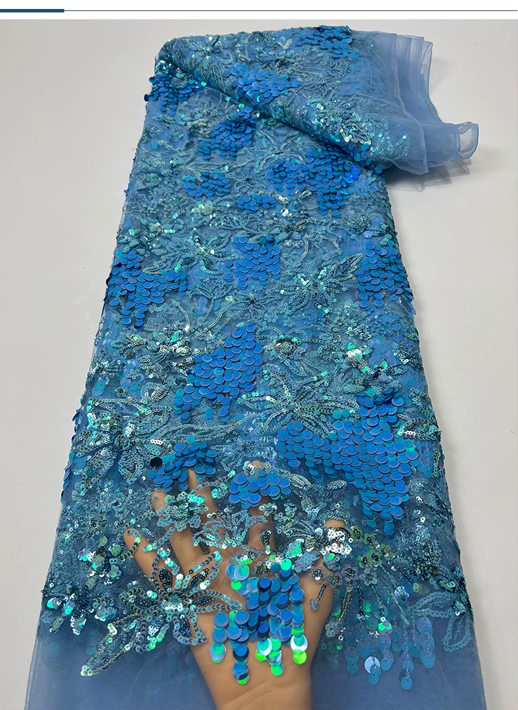 Embroidery Beads - Tela de malla para vestidos de