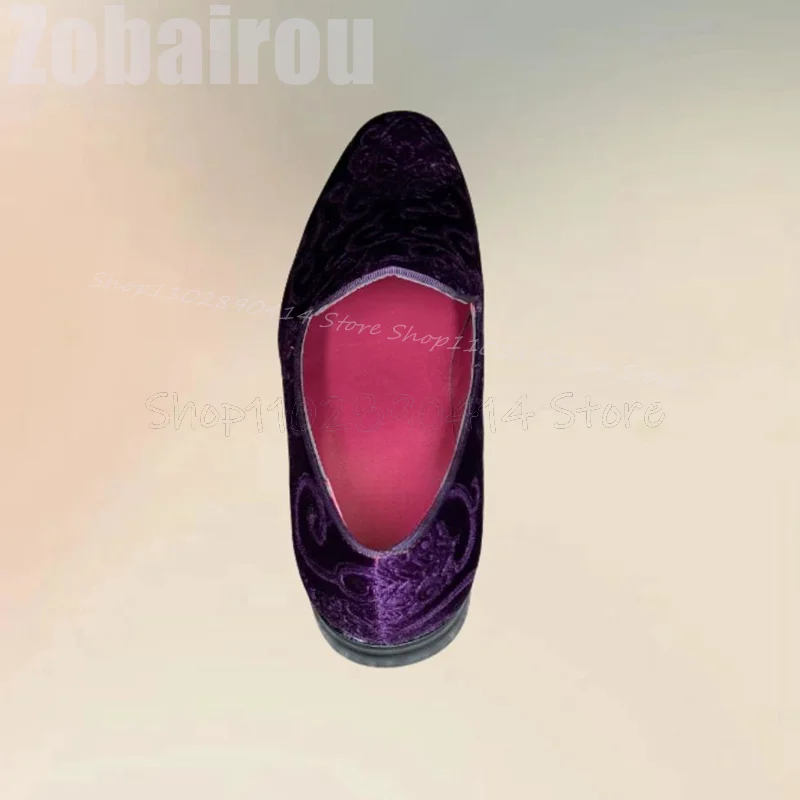 Embroidery On Leather - Mocasines de gamuza con diseño bordado