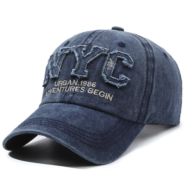 Embroidery Nyc - Gorra de béisbol negra ajustable para