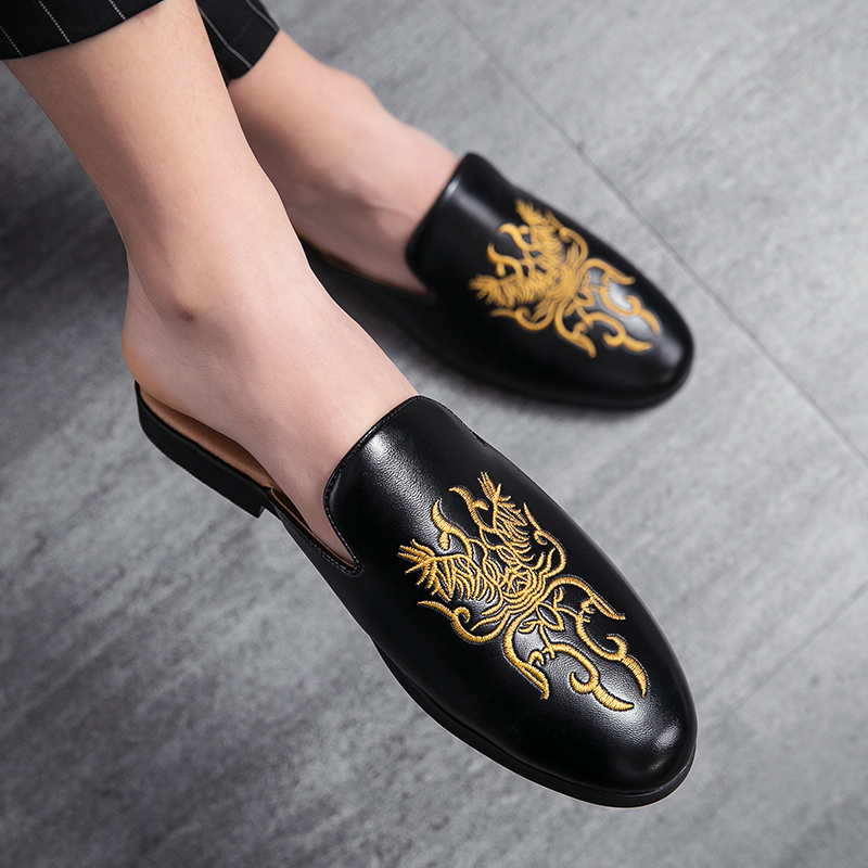 Embroidery On Leather - Zapatos de vestir con bordado para