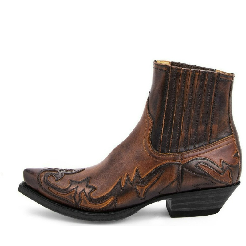 Embroidery On Leather - Botas Vaqueras Occidentales para Hombre, Botas