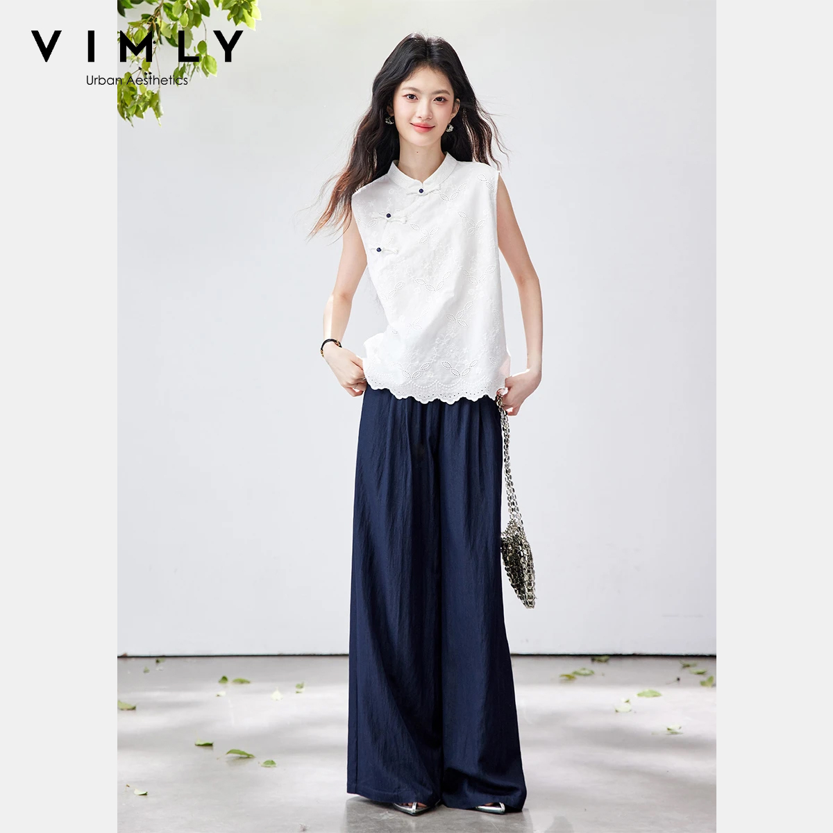 Embroidery Uniform - Conjunto de Dos Piezas Estilo Chino