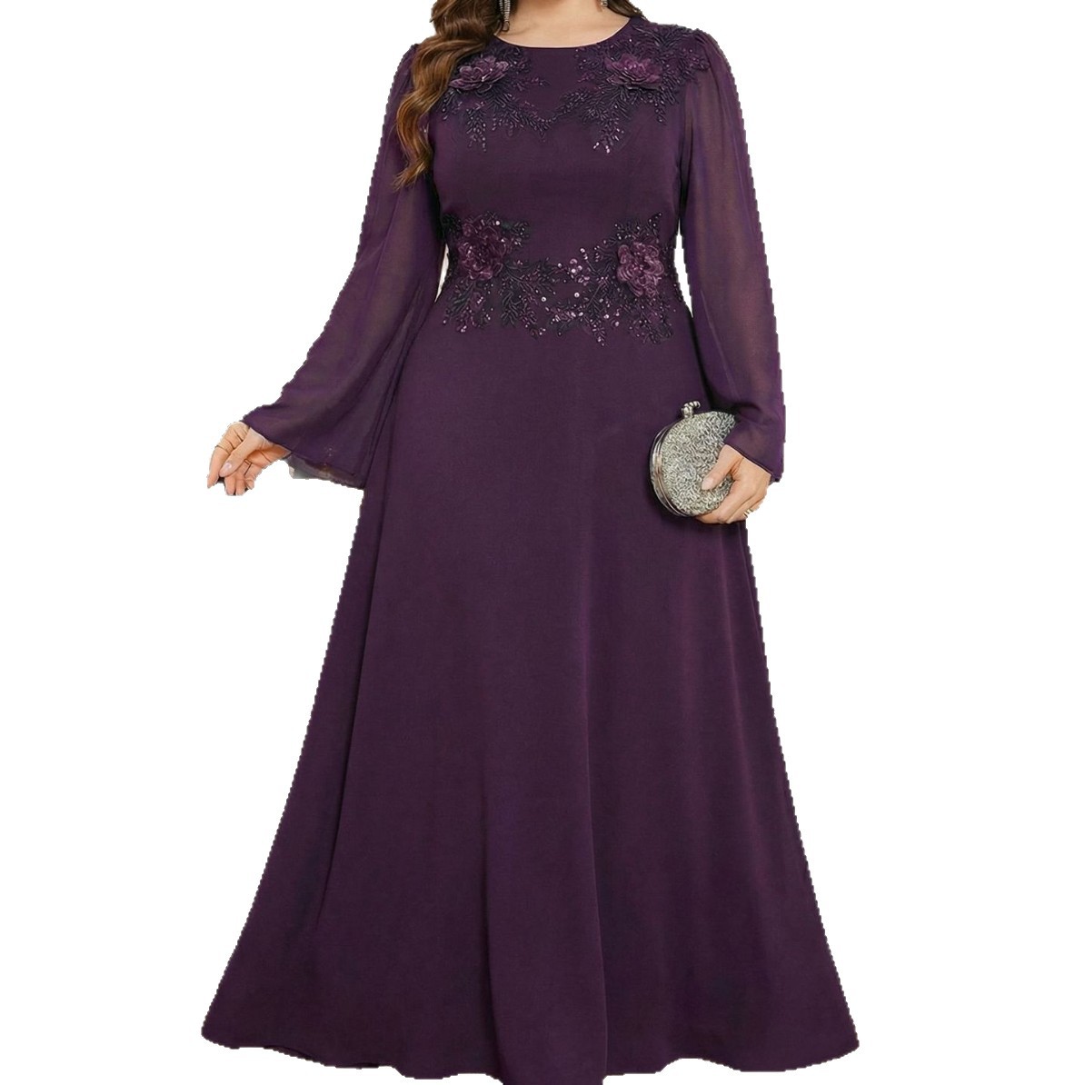 Embroidery Beads - Elegante Vestido de Fiesta Formal de