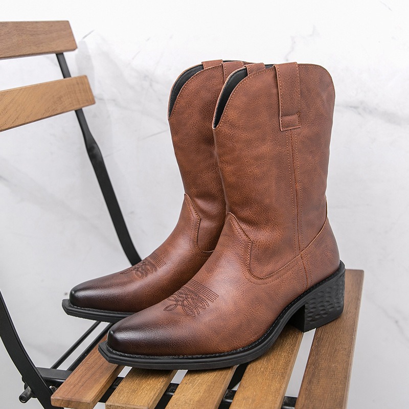Embroidery On Leather - Botas de Hombre Clásicas con Bordado