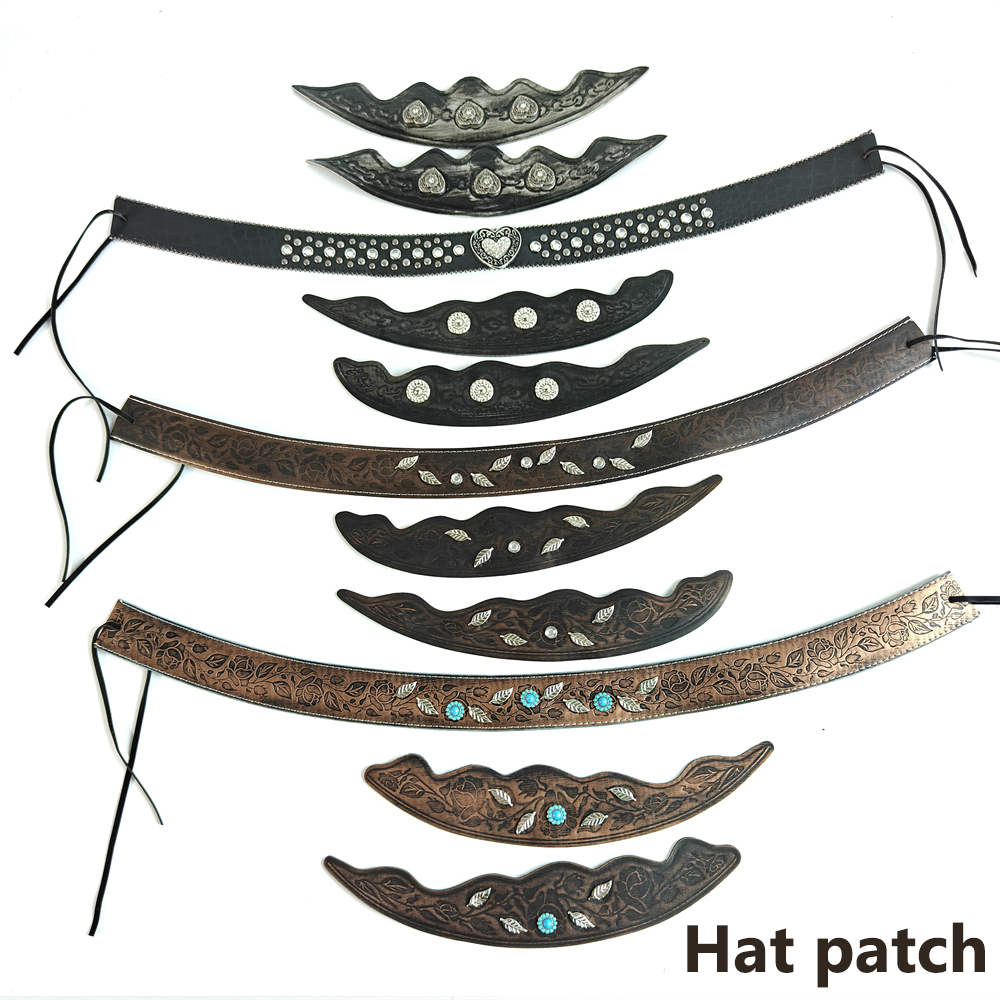 Embroidery On Leather - Cinta de cuero estilo western para