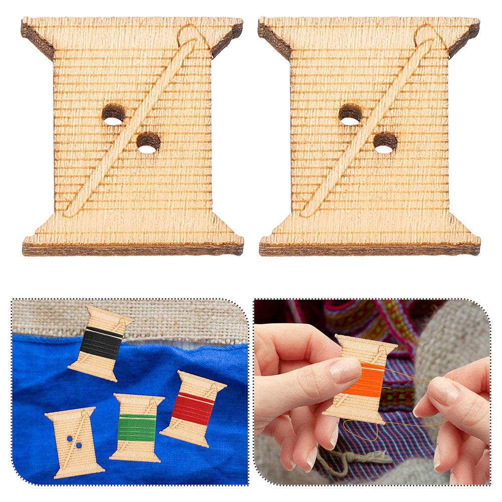 Embroidery Tools - 100 Bobinas de Madera para Hilo