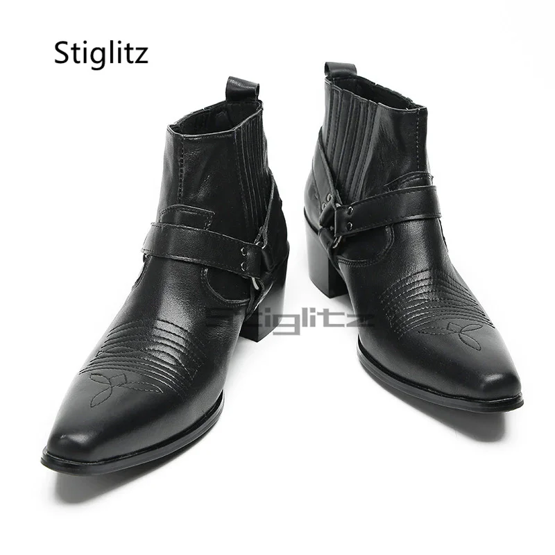 Botas de hombre de cuero negro - Embroidery On Leather reseña y precio
