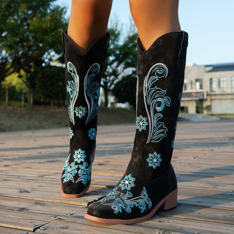 Botas Retro para mujer, botas  - Embroidery On Leather reseña y precio