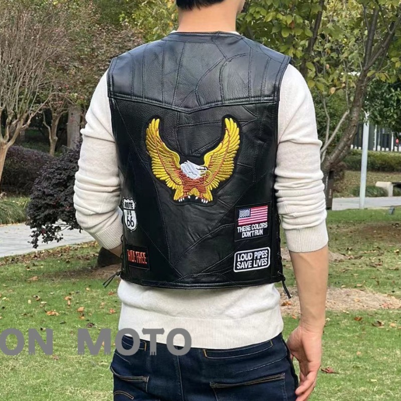 NUEVO Chaleco de Motocicleta p - Embroidery On Leather reseña y precio