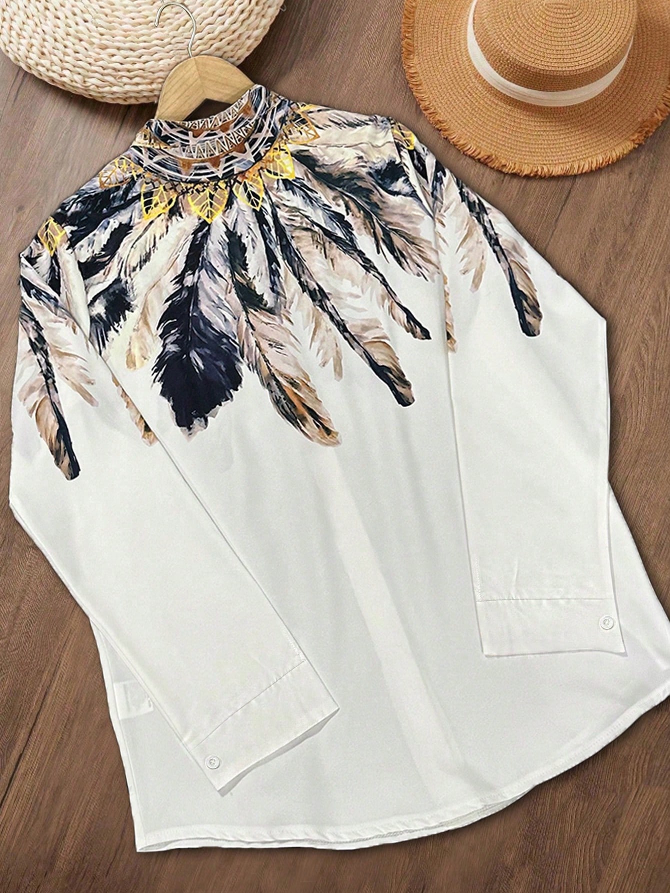 Camisa de manga larga ajustada - Embroidery Online reseña y precio