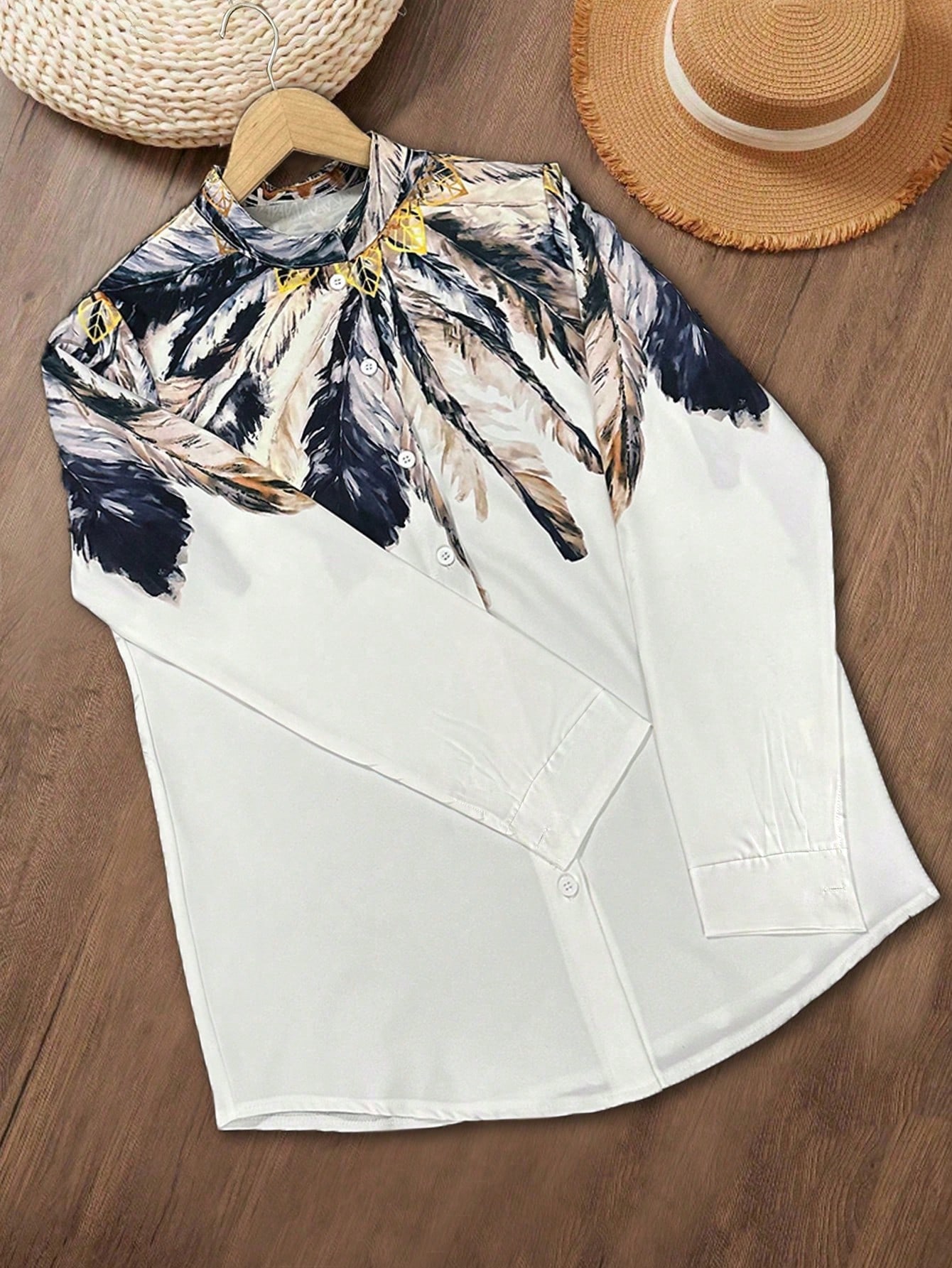 Camisa de manga larga ajustada - Embroidery Online reseña y precio