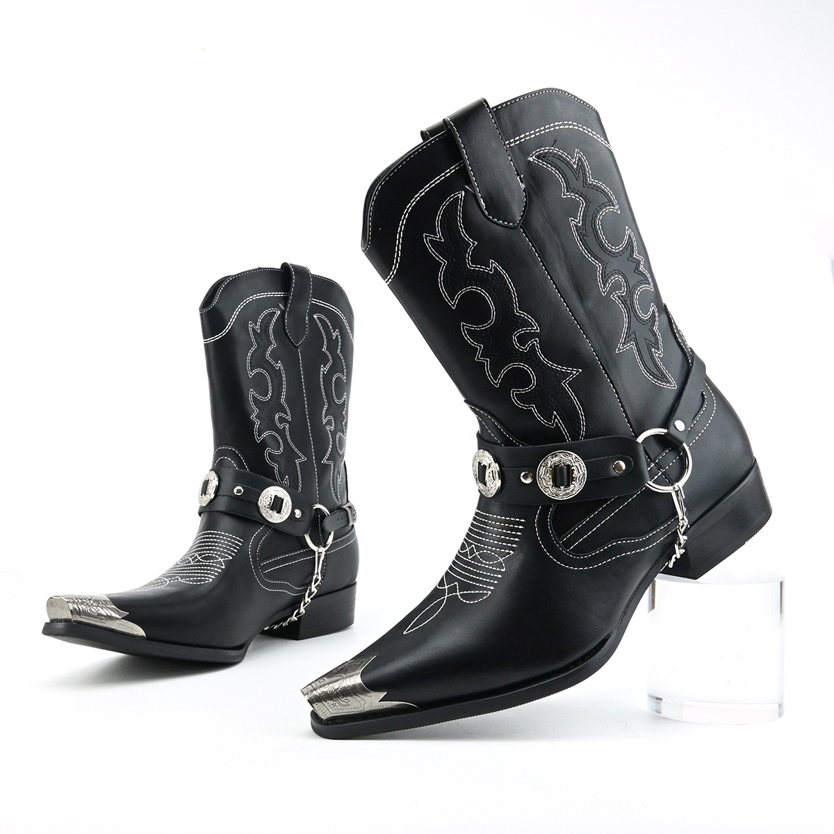 Botas de cuero estilo western  - Embroidery On Leather reseña y precio