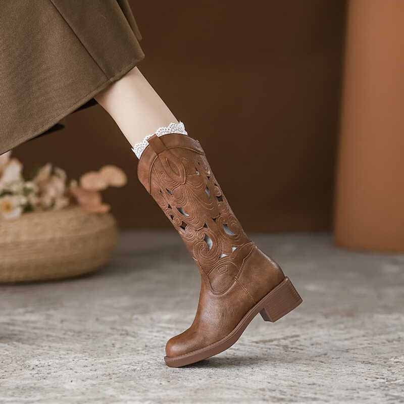 Botas Vaqueras Elegantes Retro - Embroidery On Leather reseña y precio