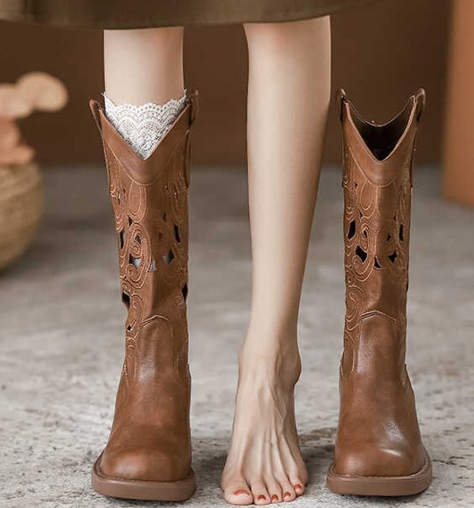 Botas Vaqueras Elegantes Retro - Embroidery On Leather reseña y precio