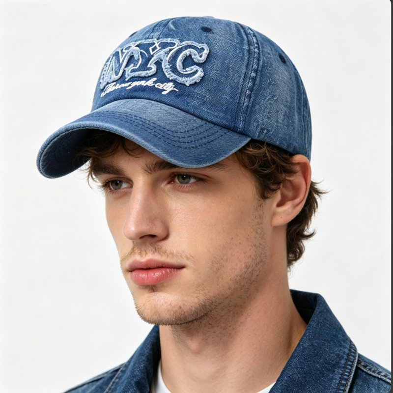 Gorra de béisbol de mezclilla  - Embroidery Nyc reseña y precio