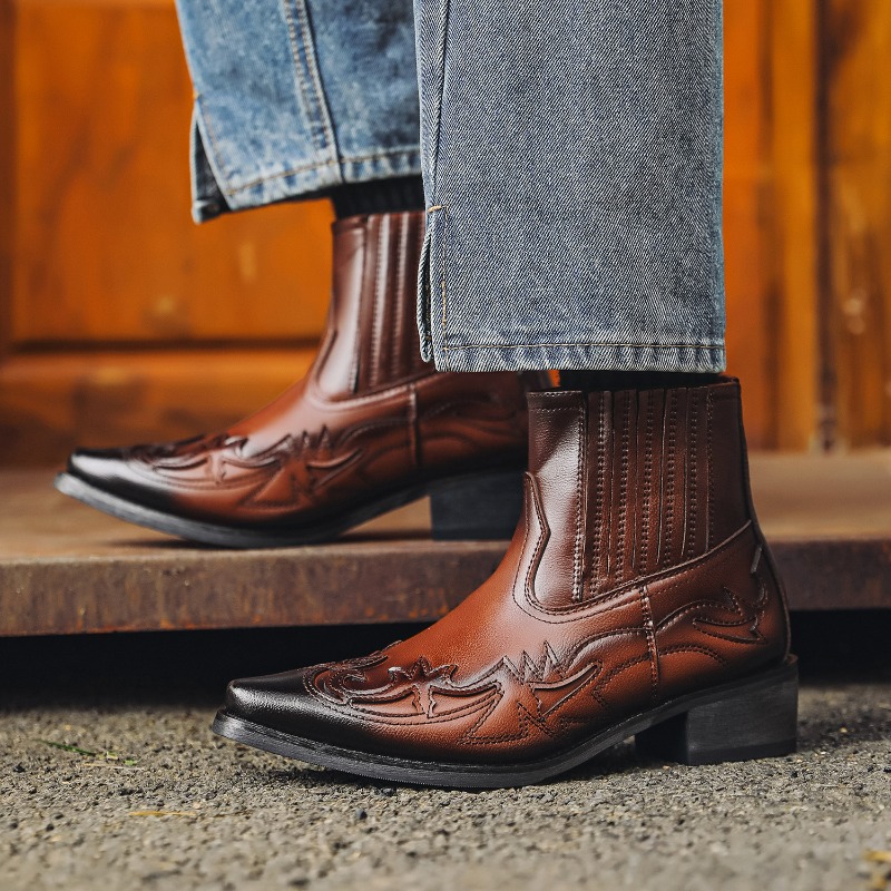 Botas Vaqueras Occidentales pa - Embroidery On Leather reseña y precio