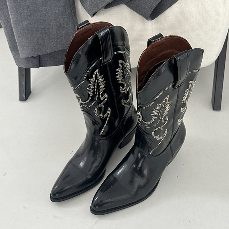 Botas occidentales de cuero ro - Embroidery On Leather reseña y precio
