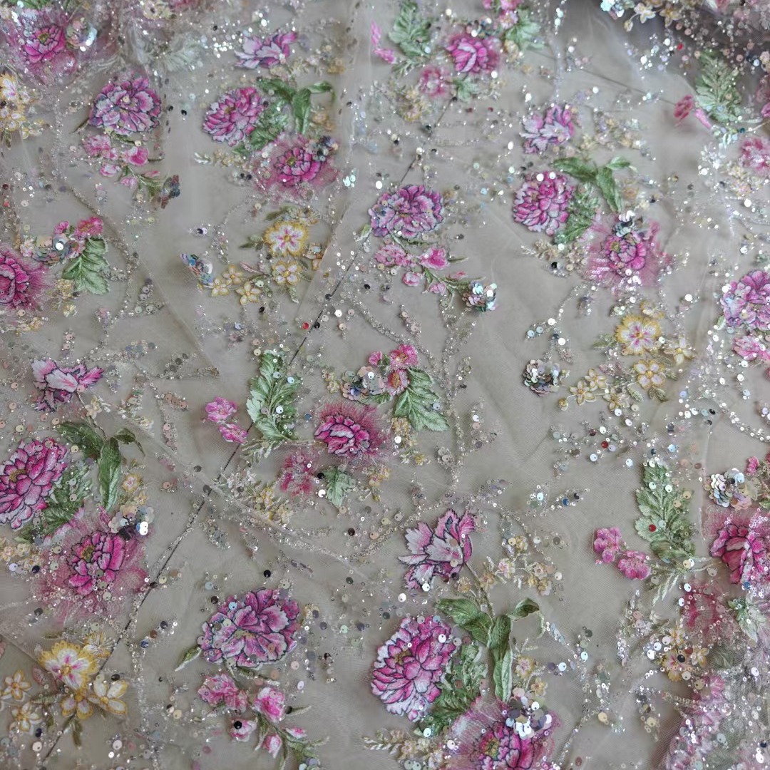 Tela de encaje de lujo con cue - Embroidery Beads reseña y precio