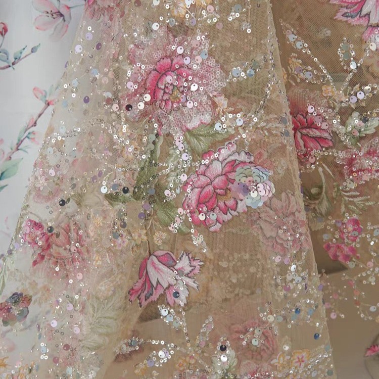 Tela de encaje de lujo con cue - Embroidery Beads reseña y precio
