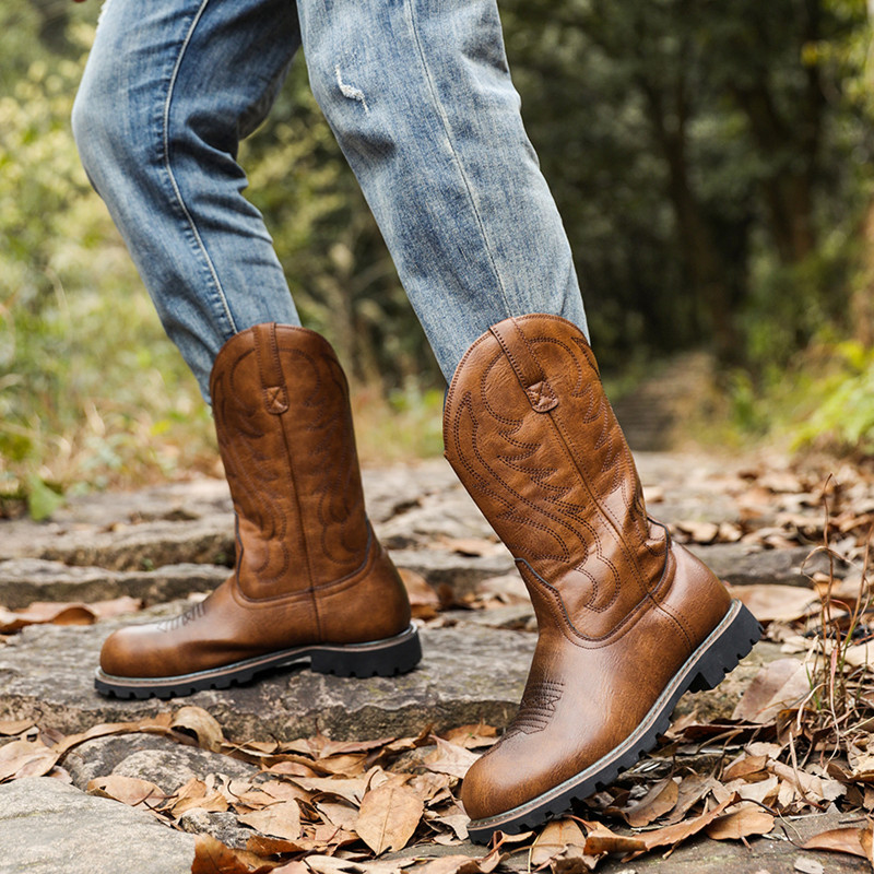Botas para hombre, botines de  - Embroidery On Leather reseña y precio