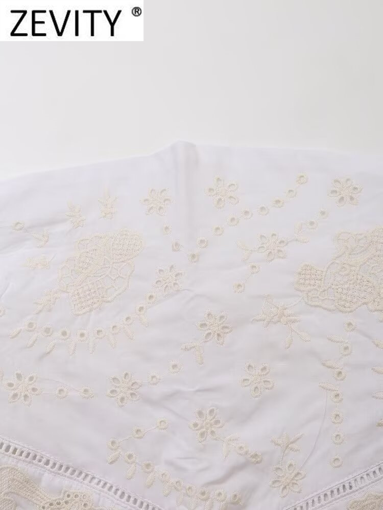 Zevity-blusa bordada sin tiran - Embroidery Online reseña y precio