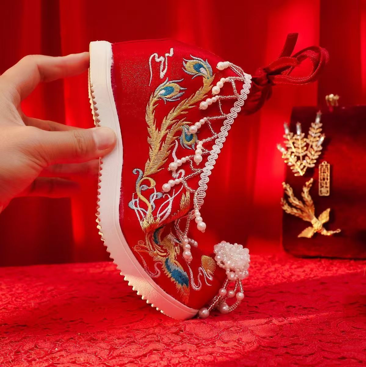 Nuevos zapatos de boda bordado - Embroidery Beads reseña y precio