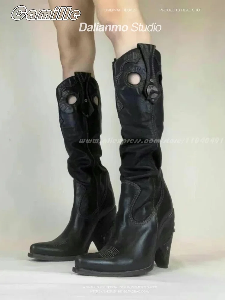 2025 Botas sexy plisadas que c - Embroidery On Leather reseña y precio