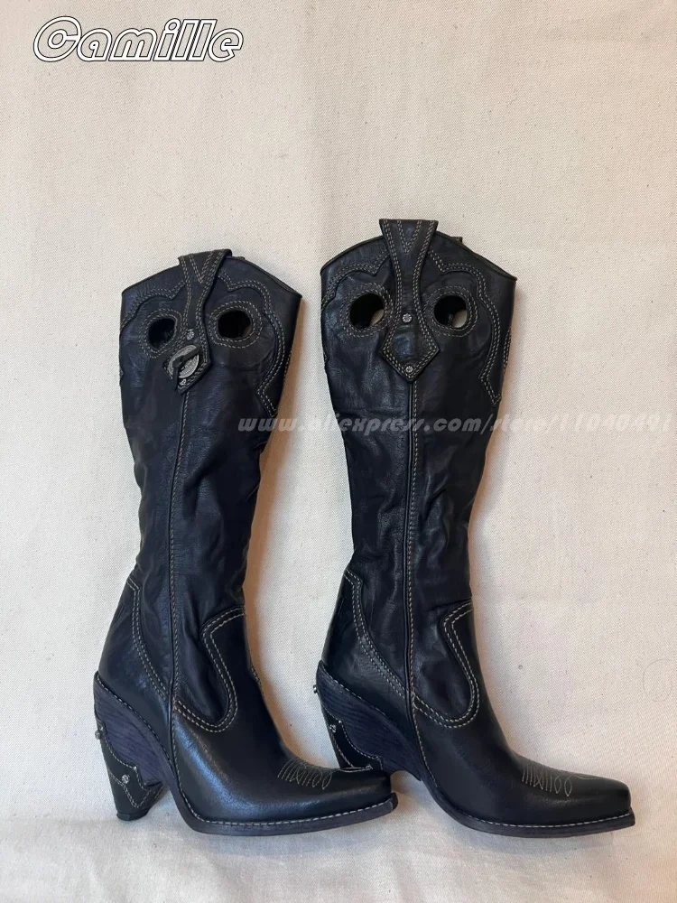2025 Botas sexy plisadas que c - Embroidery On Leather reseña y precio