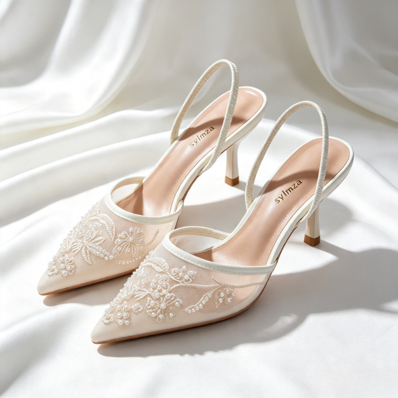 Sandalias de tacón alto con bo - Embroidery Beads reseña y precio