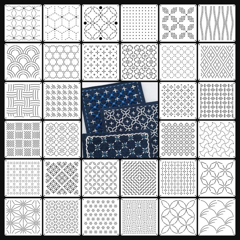 Plantillas de Bordado Sashiko, - Embroidery Tools reseña y precio