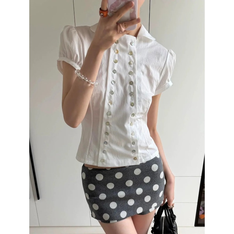 Blusa Vintage Japonesa Y2K con - Embroidery Online reseña y precio